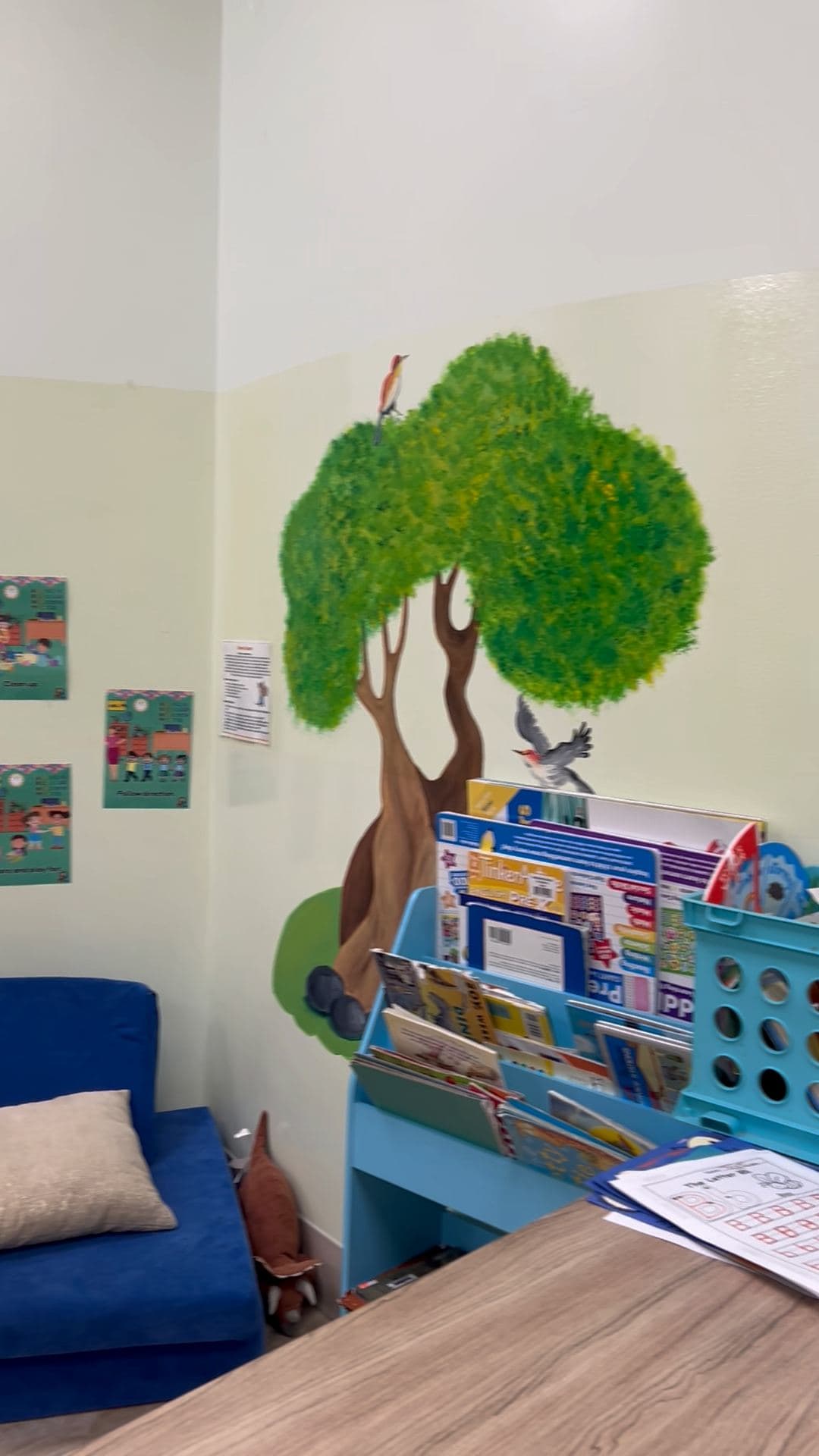 Reading corner at the Smoky Hill campus